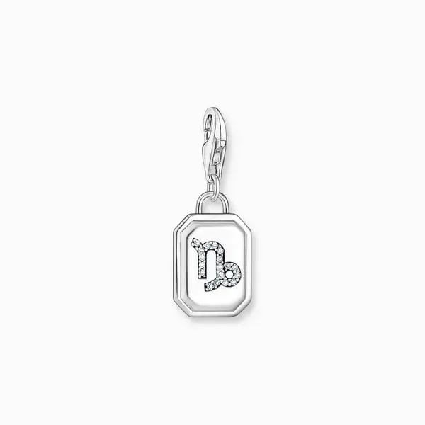 Image of Thomas Sabo Charm Club Charmista Sterling Silver Zirconia Zodiac Sign