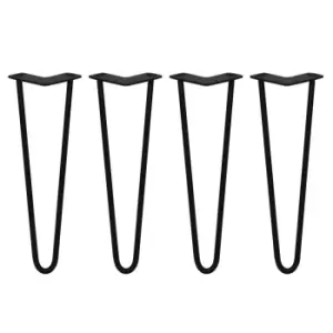 Image of SkiSki 4 X Hairpin Leg - 16 - Black - 2 Prong - 12M