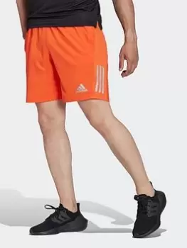 Image of adidas Run Own the Run Shorts - Orange, Size S, Men