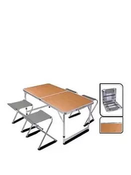 Image of Redcliffs - Camping Table With 4 Folding Chairs Set