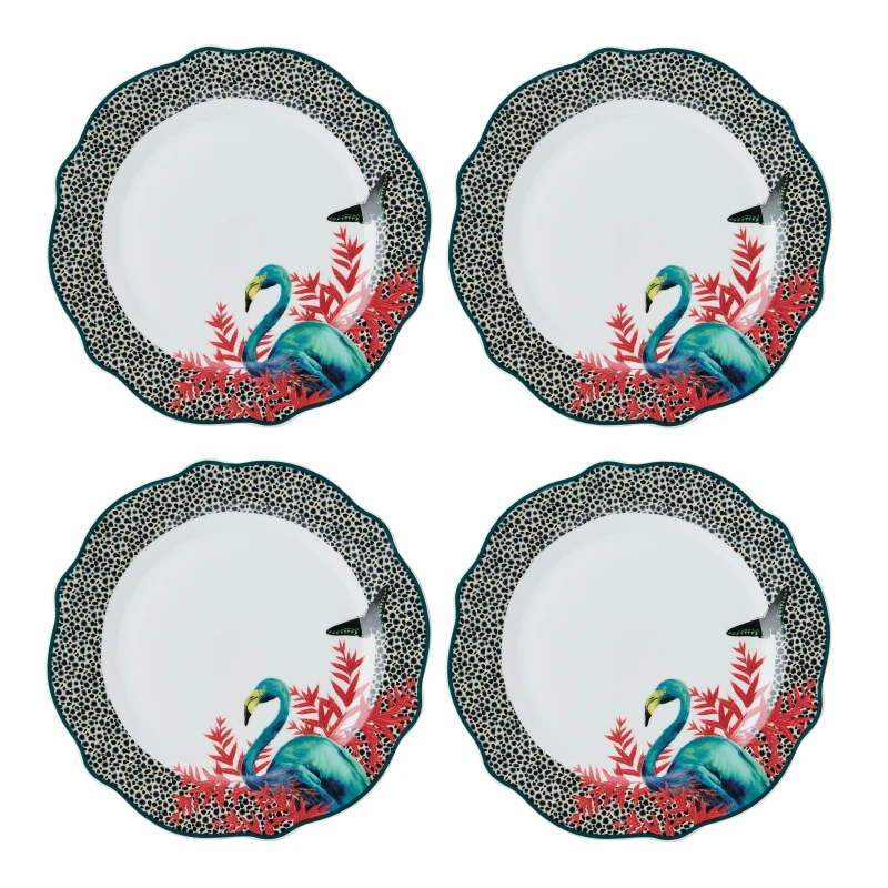 Image of Mikasa Mikasa x Sarah Arnett Porcelain Dinner Plates Tableware Sets 27cm Multi 39242098000