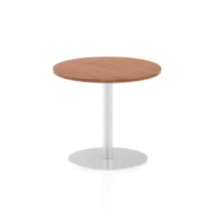 Image of Italia Poseur Table Round 600 Top 725 High Walnut