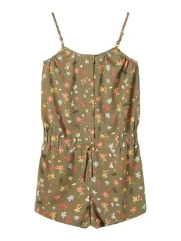Image of NAME IT Floral Print Playsuit Women Green