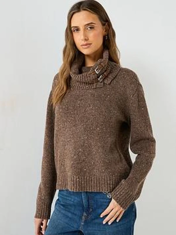 Image of Lauren Ralph Lauren Turtleneck Jumper taupe Women L