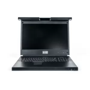 Image of Vertiv Avocent LRA185KMM-201 rack console 48.3cm (19") 1366 x 768 pixels Plastic Steel Black 1U