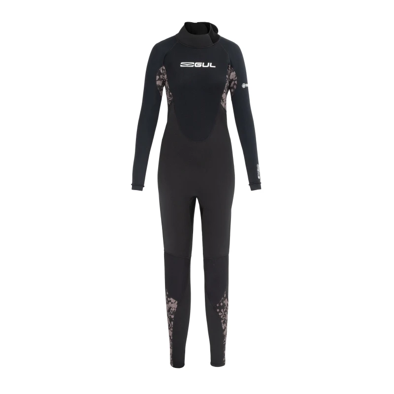 Image of Gul Contour Full Length 3.2mm Wetsuit Ladies Black/Print female 6 (2XS)