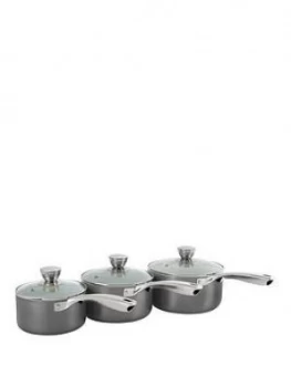 Image of Morphy Richards Accents 3 Piece Saucepan Set