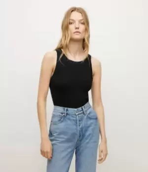 Image of AllSaints Womens Rina Tank, Black, Size: 12