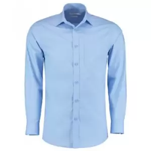 Image of Kustom Kit Mens Long Sleeve Tailored Poplin Shirt (15) (Light Blue)