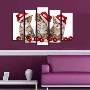 Image of 5PATNOEL-5 Multicolor Decorative Canvas Painting (5 Pieces)