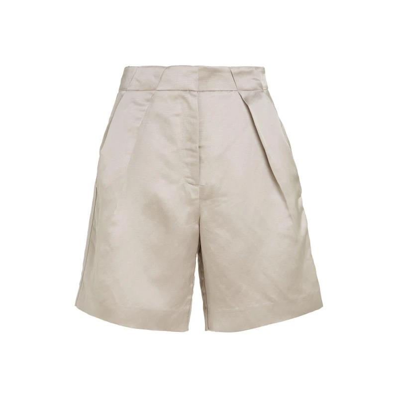 Image of Calvin Klein Satin Shiny Shorts Sand Pebble female 8 (XS)