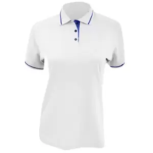 Image of Kustom Kit Ladies St. Mellion Short Sleeve Polo Shirt (20) (White/Navy)