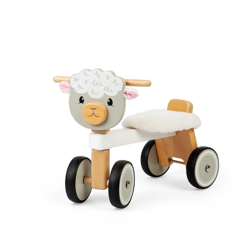 Image of Bigjigs Toys Wooden Ride On Sheep White