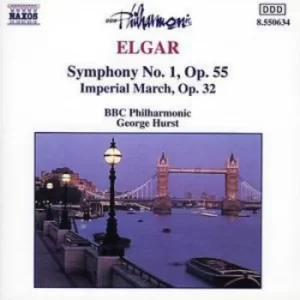 Image of Symphony No 1 Bbc Philharmonic George Hurst by Edward Elgar CD Album