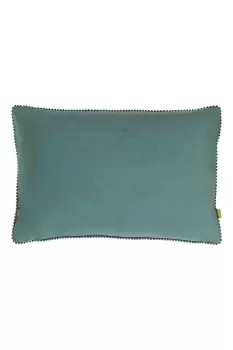 Image of Cosmo Soft Velvet Pom Pom Trimmed Cushion