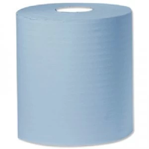 Image of 2Work Blue 1 PlyCentrefeed 300 Metre Roll Pack of 6 KF03803