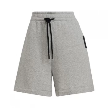 Image of adidas Sportswear Studio Lounge Fleece Shorts Wome - Medium Grey Heather