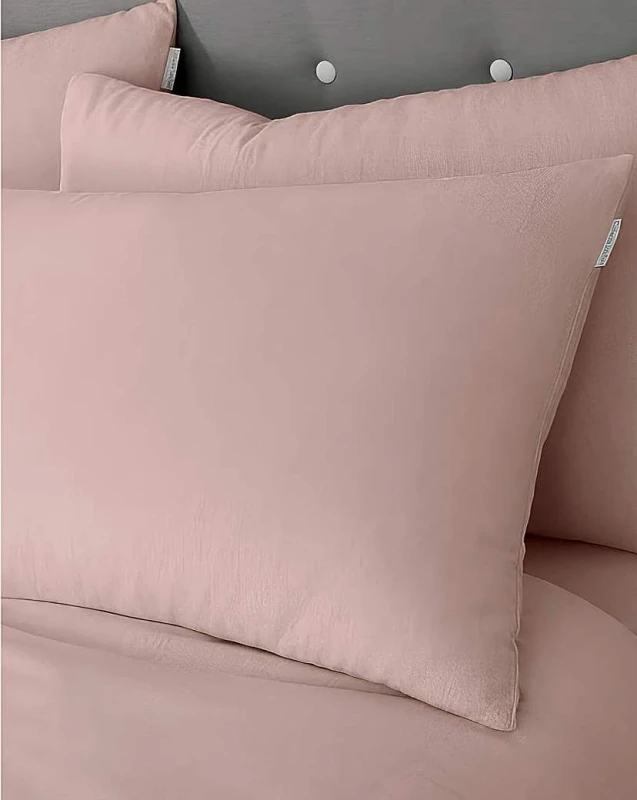 Image of Catherine Lansfield 'Brushed Cotton' Pillowcase Pair Pink