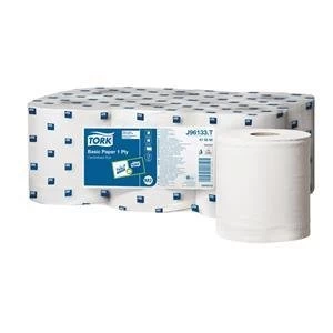 Image of Original Tork Centrefeed H Towel Rolls 194mm x 300m Single Ply White Pack of 6 Rolls