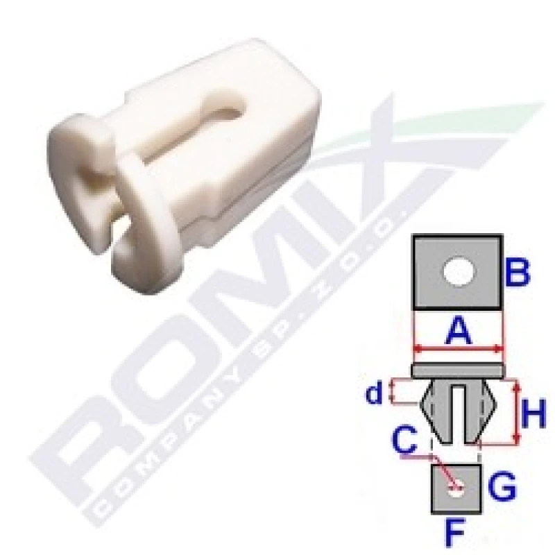Image of ROMIX 15504 Clip, trim-/protection strip Clip,trim-/protection strip (3881)