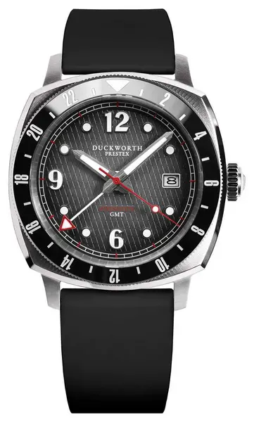 Image of Duckworth Prestex D489-01-AR Rivington GMT (42mm) Black Fum Watch