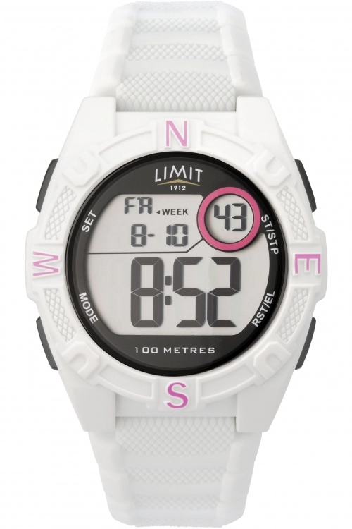 Image of Limit Lcd Chronograph Sports Watch - 5964.66 - white