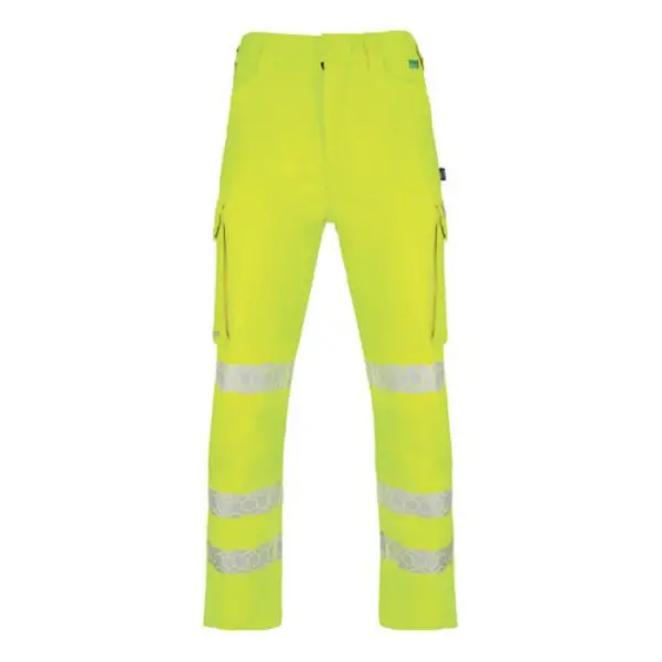 Image of Beeswift Envirowear Beeswift Envirowear High Visibility Trousers Saturn Yellow 34T EWCTRSY34T