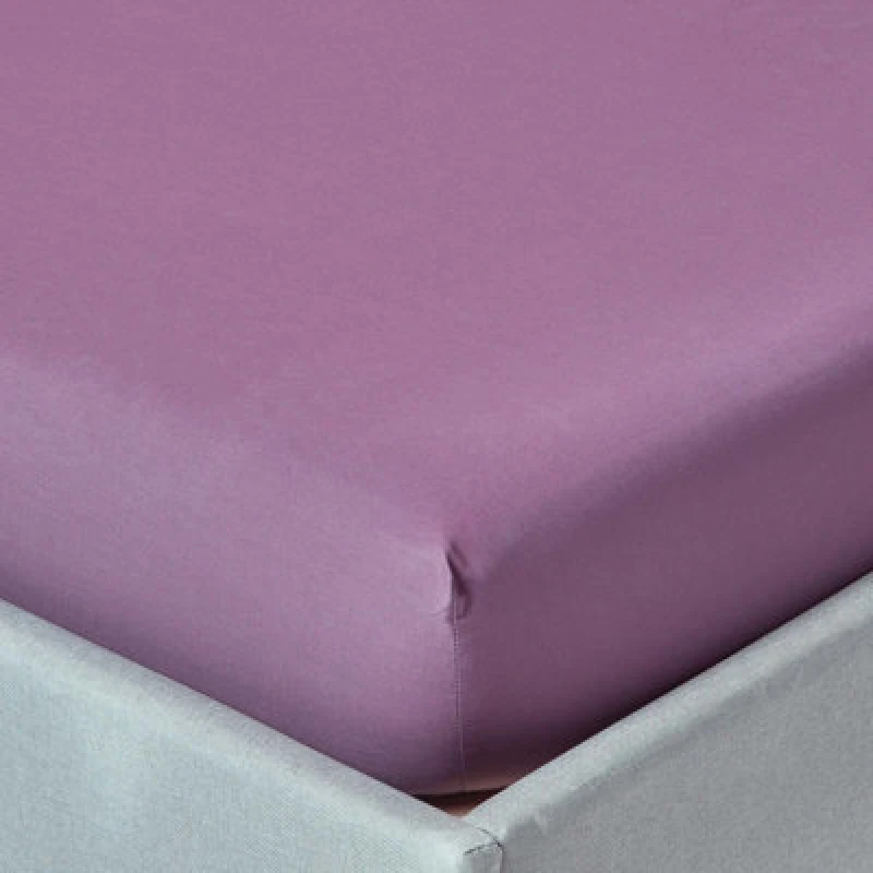 Image of Homescapes Grape Egyptian Cotton Deep Fitted Sheet 200 Tc, Double