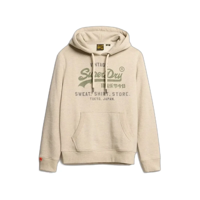 Image of Superdry Hooded sweatshirt Superdry Vl Heritage Beige Male L