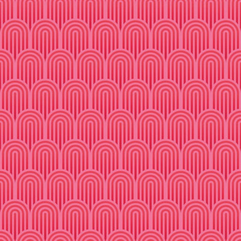 Image of Hoopla Walls Retro Arch Matt Wallpaper Bright Pink