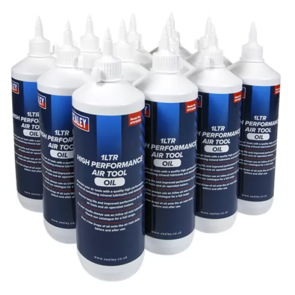 Image of Genuine SEALEY ATO/1000 Air Tool Oil 1ltr Pack of 12