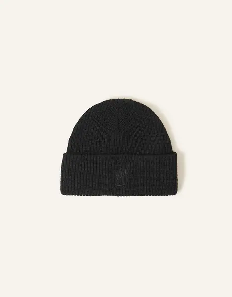 Image of Accessorize Crown Beanie Black