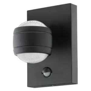 Image of Eglo Sesimba 1 - LED Outdoor Up Down Wall Light with PIR Motion Sensor Black IP44