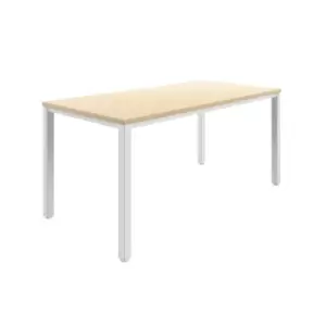 Image of Tc Fraction Infinity 160 x 80 Meeting Table - Maple with White Legs