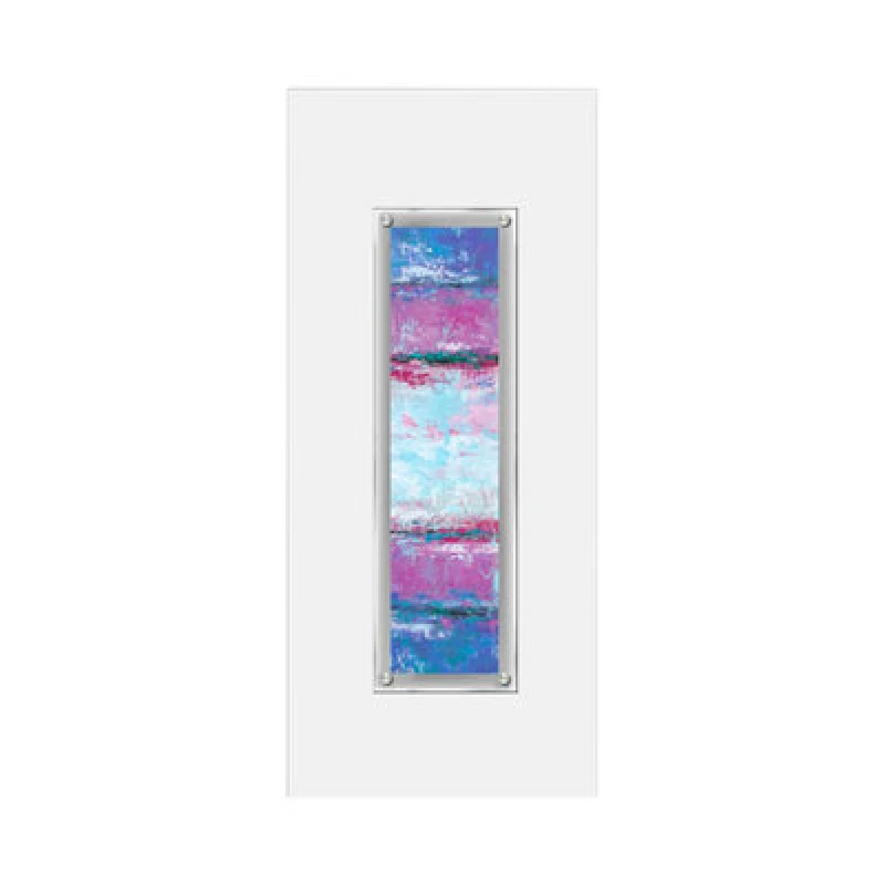 Image of Premier Housewares Abstract Blue 2 Framed Wall Art White