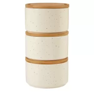 Image of Set of 3 Stackable Canisters in Wilder Speckle