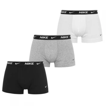 Image of Nike 3 Pack Boxer Trunks Mens - Blk/Gry/Wht MP1