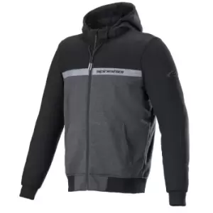 Image of Alpinestars Chrome Street Hoodie Black Melange Black 3XL
