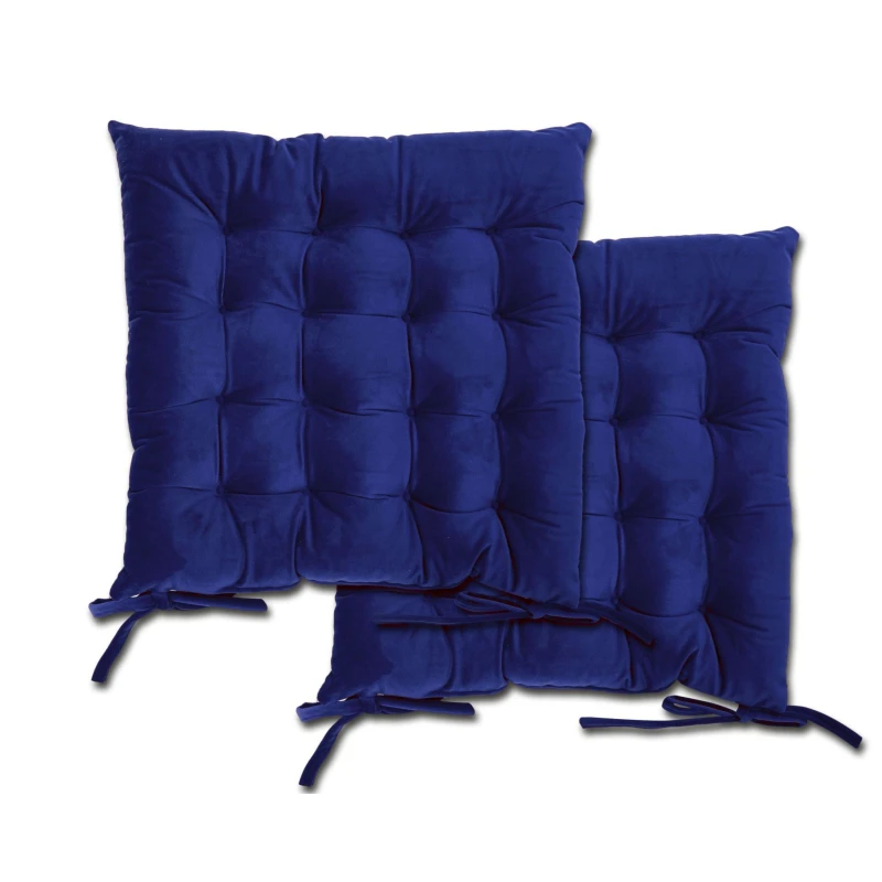 Image of Emma Barclay Seat Pad Soft Velvet Holland Navy Blue unisex One Size