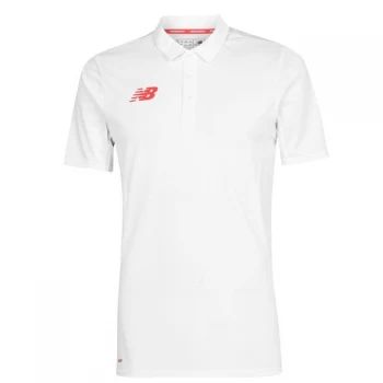Image of New Balance Player Short Sleeve Polo Shirt Mens - White