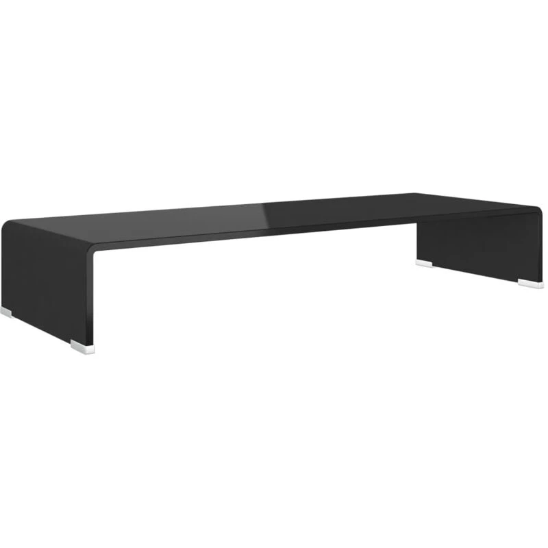 Image of VIDAXL Vidaxl - tv Stand/Monitor Riser Glass Black 80x30x13cm 8718475530084