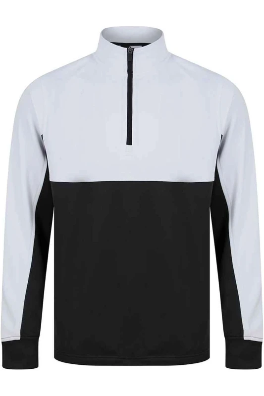 Image of Finden & Hales Quarter Zip Fleece Top in Black Size: 3-4 Years Black Unisex 3-4 Years