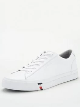 Image of Tommy Hilfiger Corporate Leather Sneaker - White
