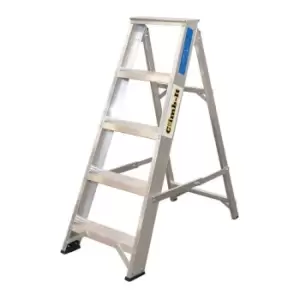 Image of 1200-024 4-Tread Industrial Aluminium Swingback Step