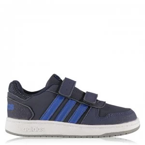 Image of adidas adidas Hoops Infants Trainers - Navy/Blue/Wht
