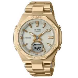 Image of Casio G-Shock Baby G Quartz Silver Dial Gold PVD Bracelet Resin Ladies Watch MSG-B100DG-9AER