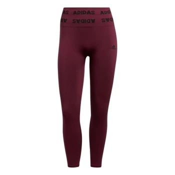 Image of adidas Training Aeroknit 7/8 High-Rise Tights Womens - Victory Crimson