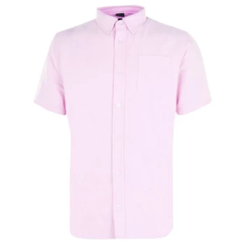 Image of Firetrap Short Sleeve Oxford Shirt Mens - Pink