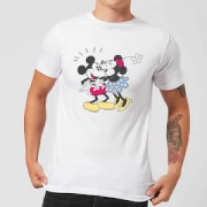 Image of Disney Mickey Mouse Minnie Kiss T-Shirt - White - M - Black