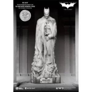 Image of The Dark Knight Rises Master Craft Statue The Dark Knight Memorial Batman White Faux Marble Texture